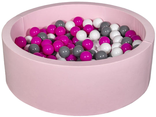 Soft Jersey ball pit with 300 balls, pink