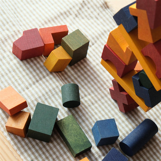 Houten torenpuzzel - kleurrijk