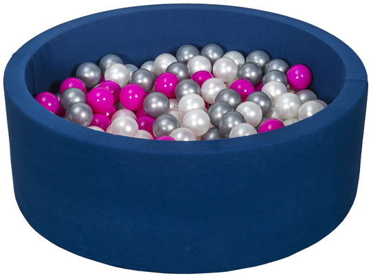 Soft Jersey ball pit with 300 balls, navy
