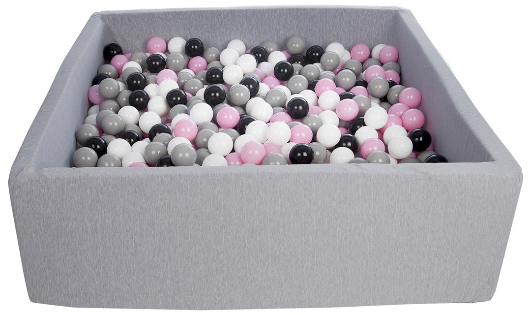 Soft Jersey ball pit with 900 balls, 120x120 cm