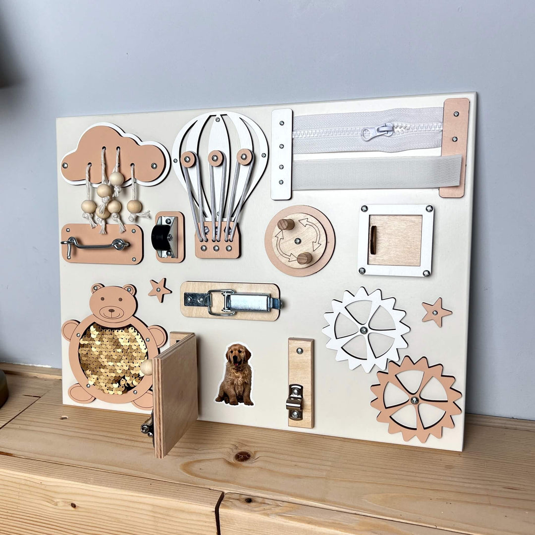 Extra small busy board with doors (30×40 cm)