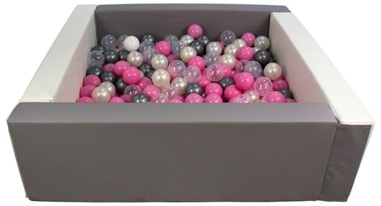Square eco-leather ball pit with 300 balls, 5 elements