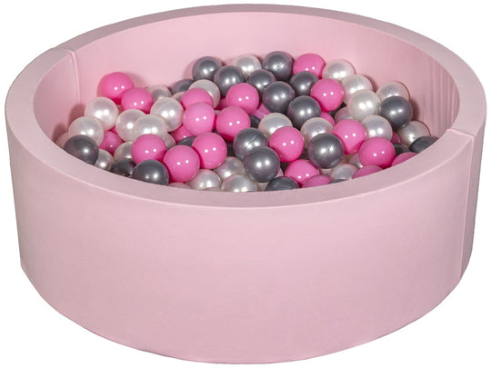 Soft Jersey ball pit with 200 balls, pink
