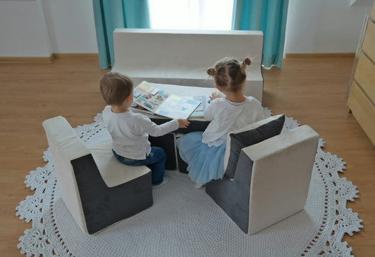 Soft Foam Furniture 4 psc set: 2x Chair+Sofa+Coach