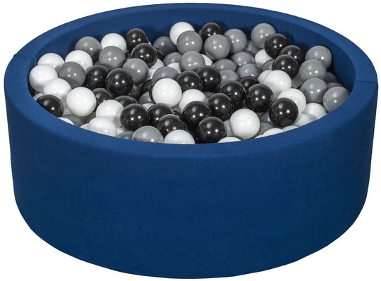 Soft Jersey ball pit with 450 balls, navy