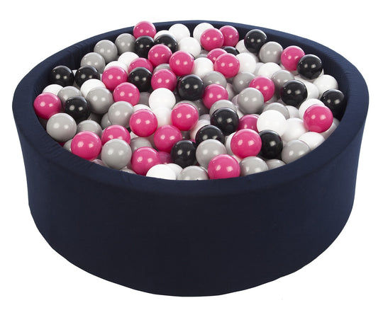 Soft Jersey ball pit with 450 balls, navy