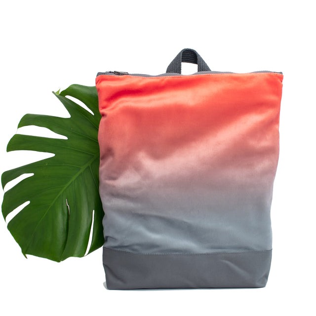 Faux Leather Backpack - Salmon