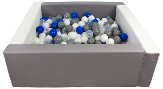 Square eco-leather ball pit with 300 balls, 5 elements