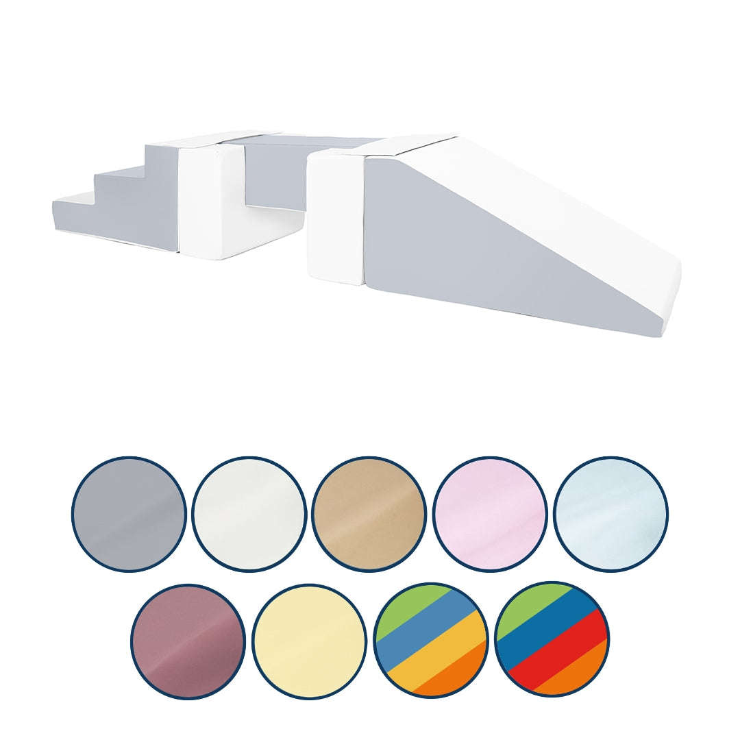 Footbridge + slide set of 5 large foam blocks