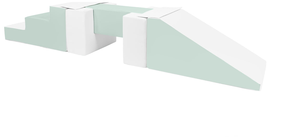 Footbridge + slide set of 5 large foam blocks