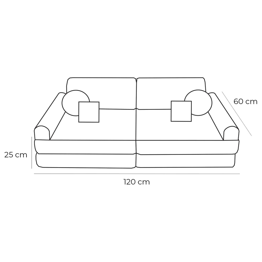 Indoor/Outdoor Outzy Pocket Sofa For Children - Clay Taupe