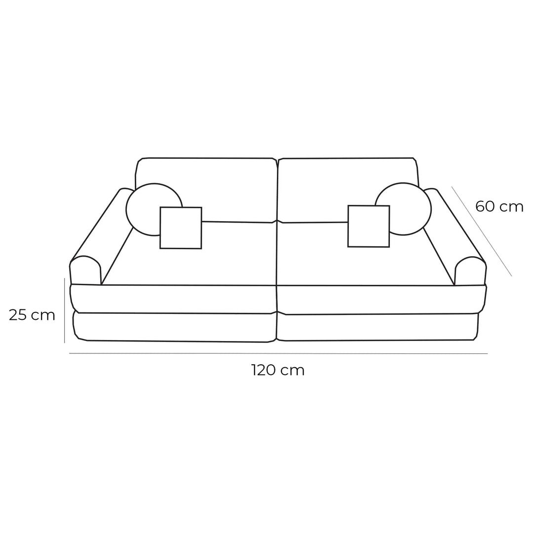 Indoor/Outdoor Outzy Pocket Sofa For Children - Clay Taupe