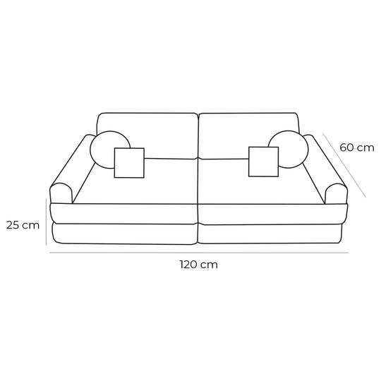 Indoor/Outdoor Outzy Pocket Sofa For Children - Clay Taupe
