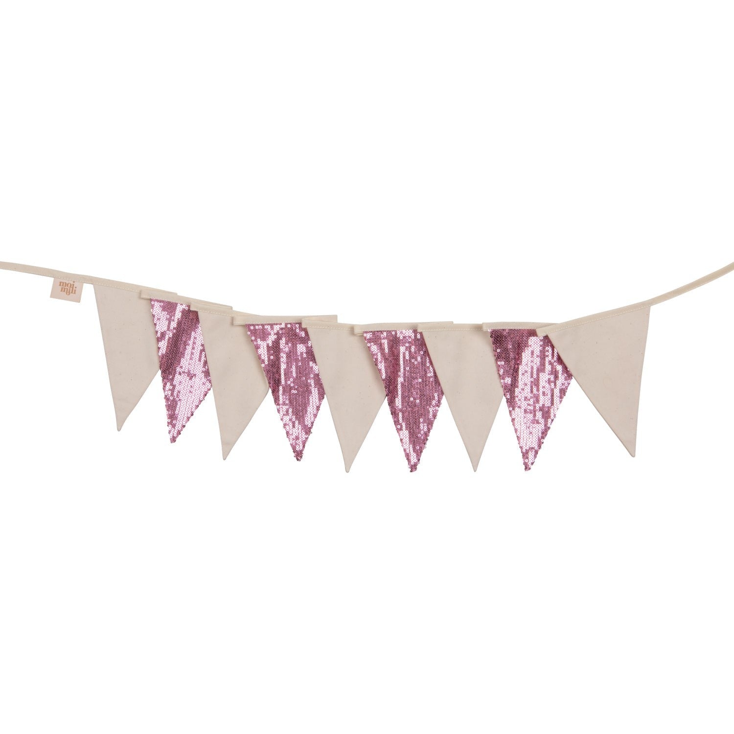 Sequin Garland - Pink and Beige