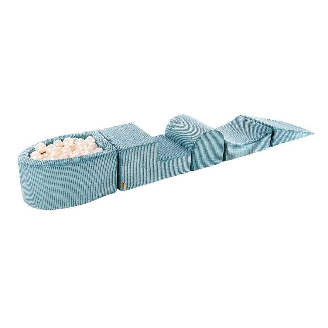 MeowBaby® Playset with Small Ball Pit - Turquoise &amp; White Pearl