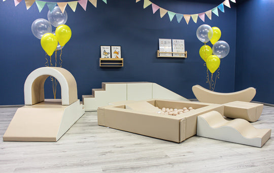 Party Soft Play Set – Beige &amp; White