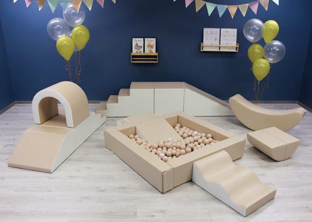 Party Soft Play Set – Beige &amp; White