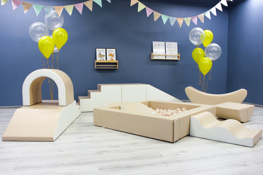 Party Soft Play Set – Beige &amp; White
