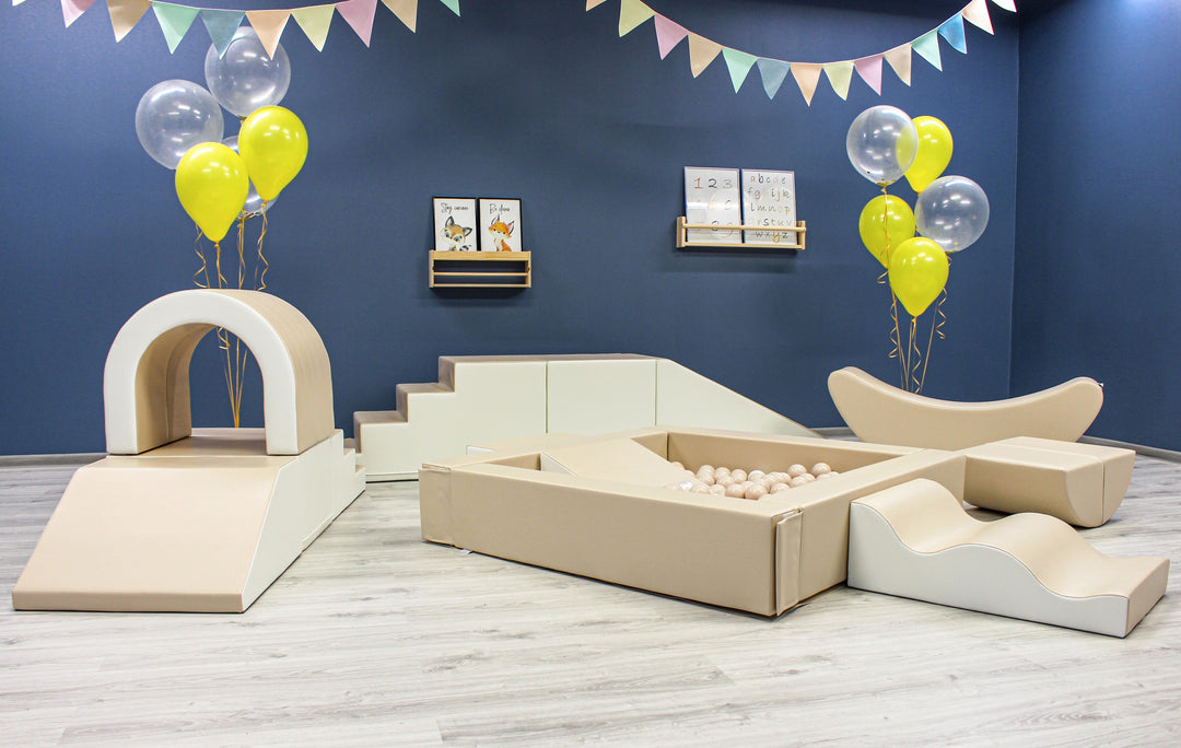 Party Soft Play Set – Beige &amp; White