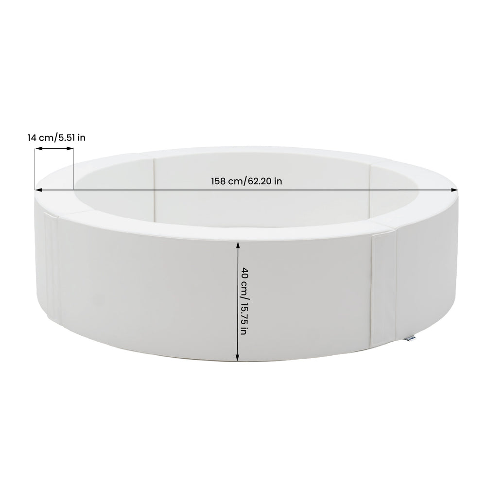 Round Soft Play Ball Pit – White