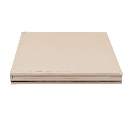 Large Foam Puzzle Mats - Beige / Dark Beige