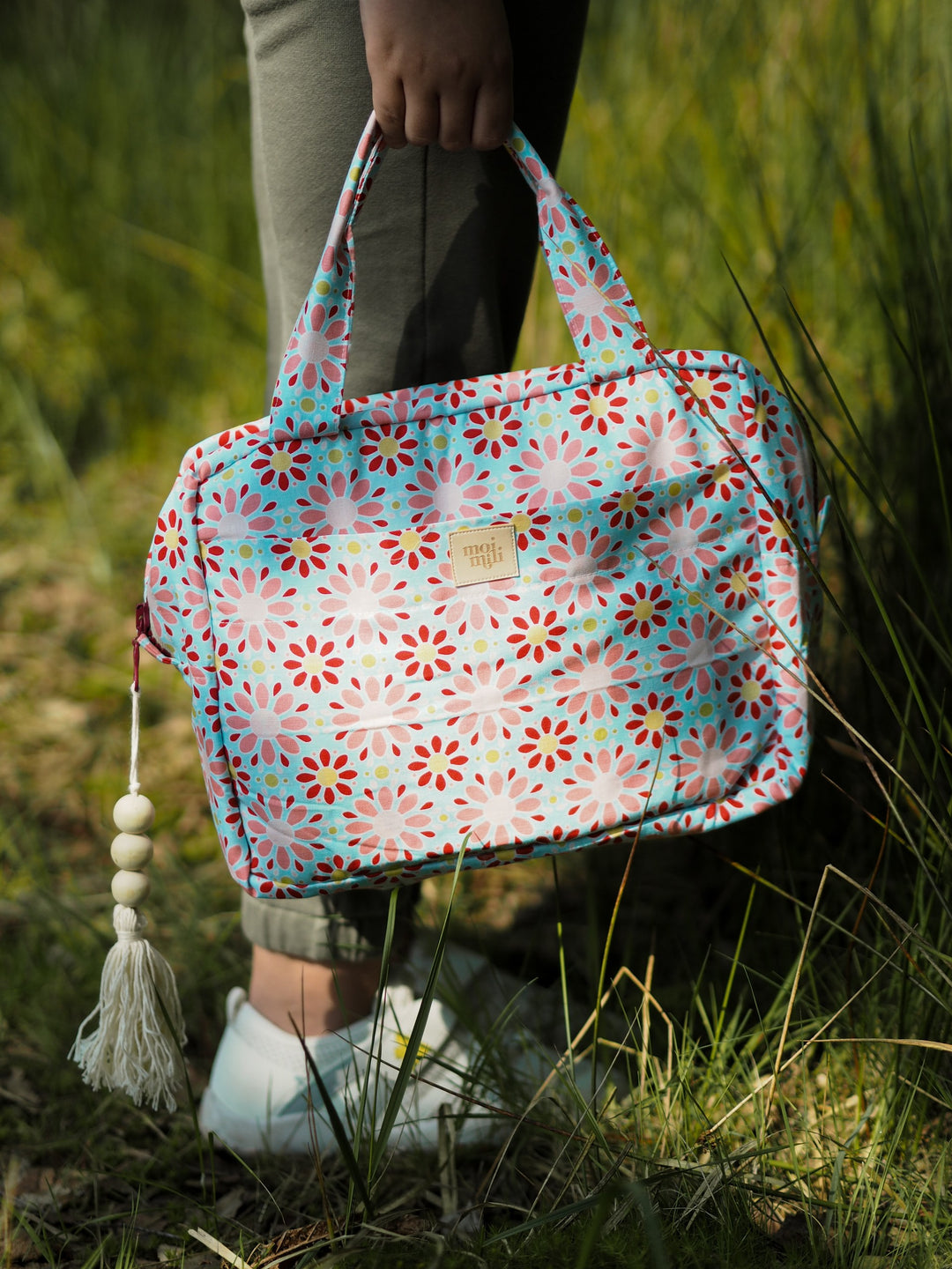Large Make-Up Bag - Red Flowers