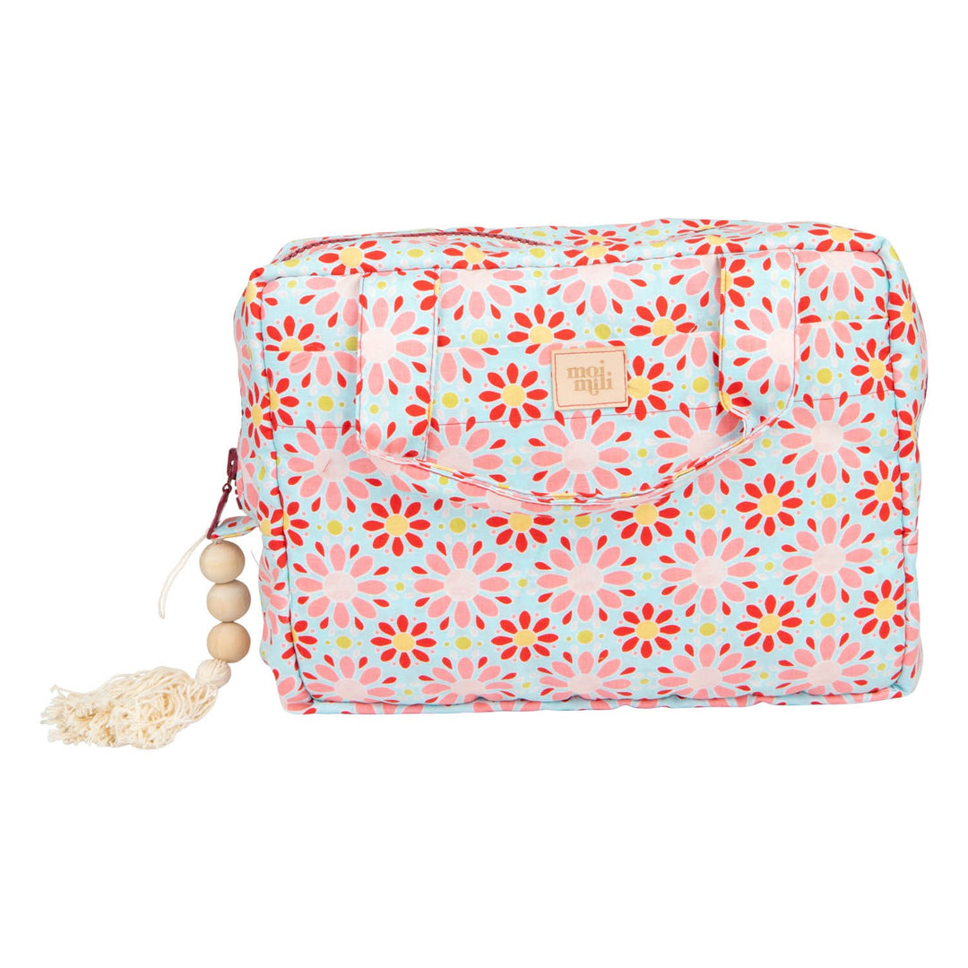 Large Make-Up Bag - Red Flowers
