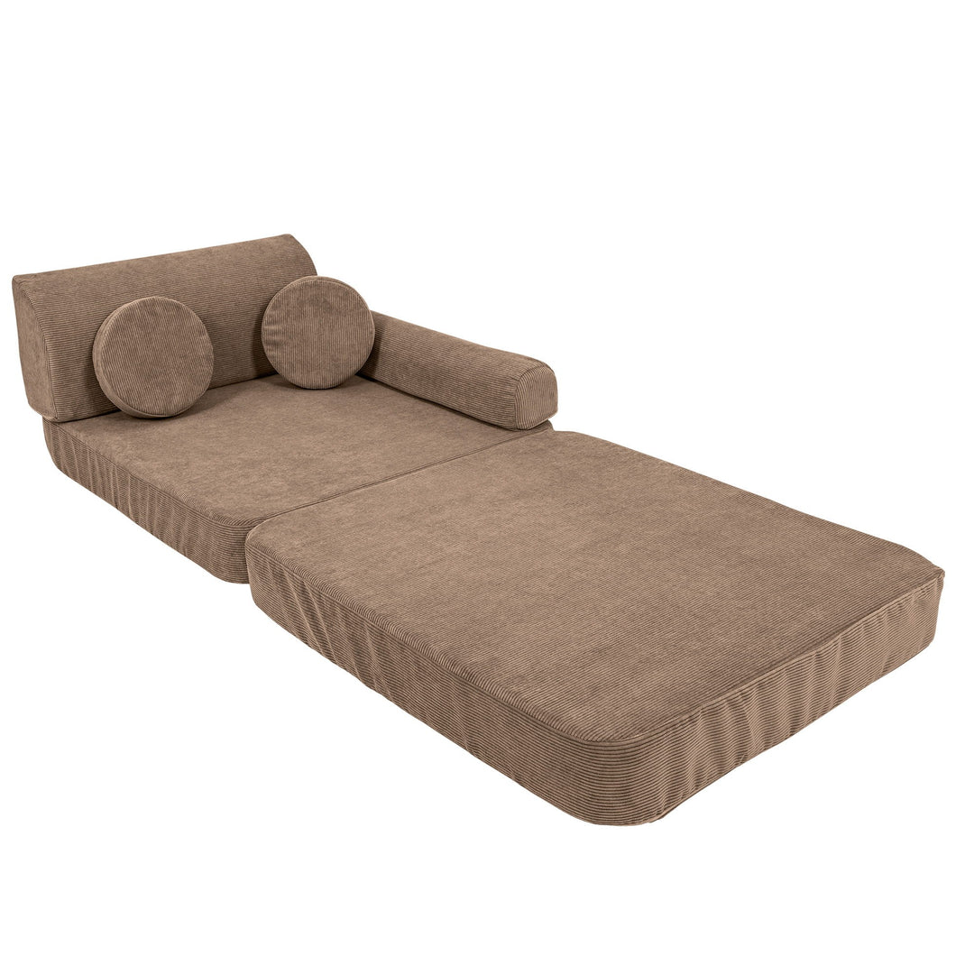 Large Modular Sofa for Kids - Slimcord Corduroy Brown
