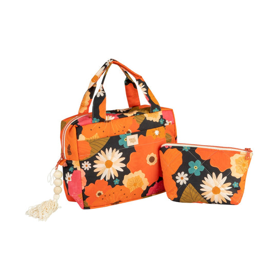 Make-Up Bag Set of 2 - Picnic With Flowers