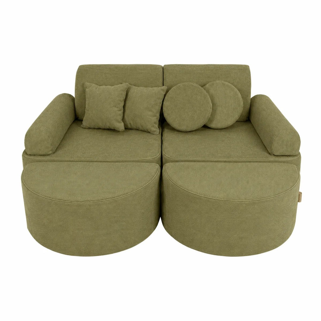 Medium Modular Sofa for Kids - Slimcord Lime Plus
