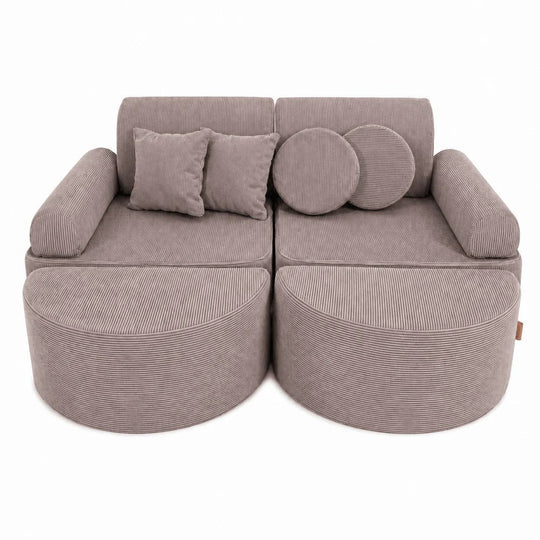 Medium Modular Sofa for Kids - Slimcord Taupe Plus