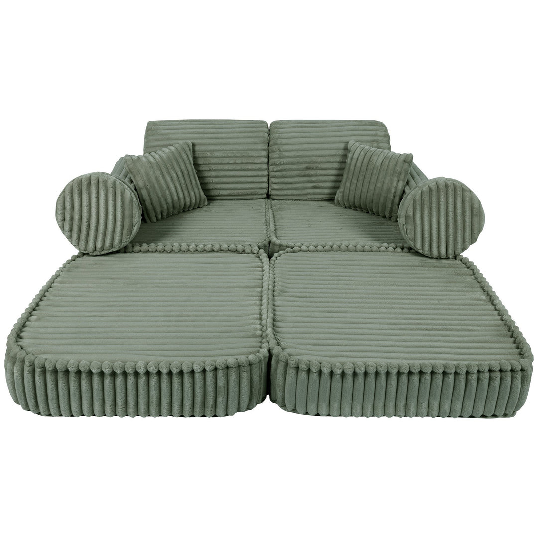 Medium Modular Sofa for Kids - Churros Sage Green