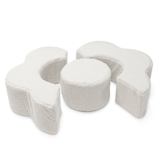 MeowBaby® Foam Flower Shape Set, 3 Elements, Bearly Off White