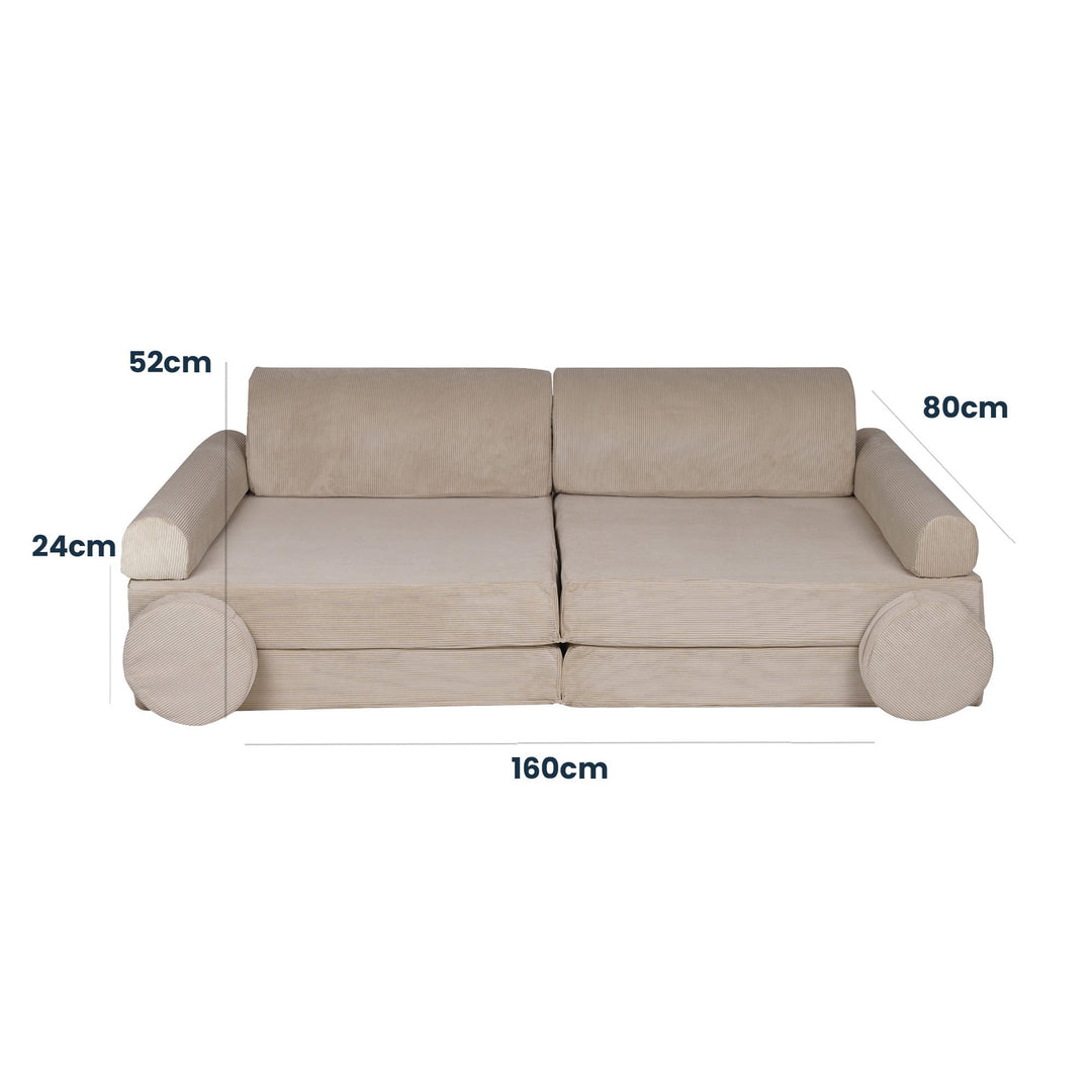 MeowBaby® Large Slimcord Premium Sofa - Lavender