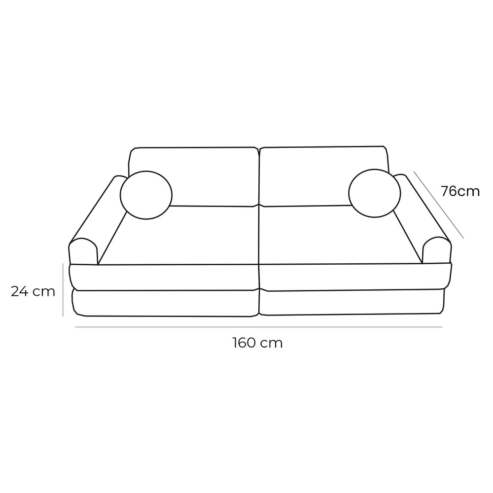 MeowBaby® Large Slimcord Premium Sofa - Lime