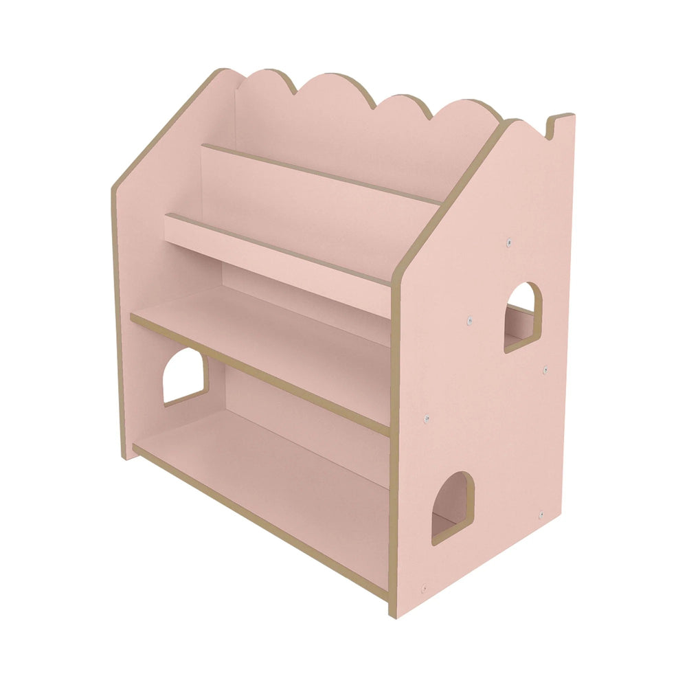 MeowBaby Montessori MDF House Bookcase - Pink