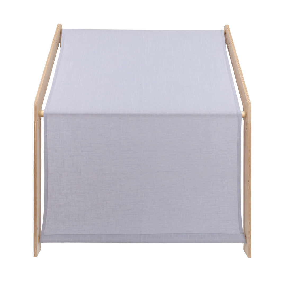 MeowBaby® White Wooden House for Kids - Blue Roof