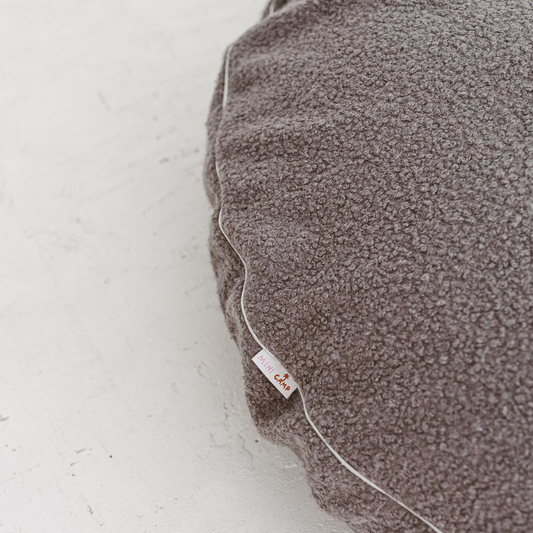 Bouclé Kids Floor Cushion – Grey, 100 cm