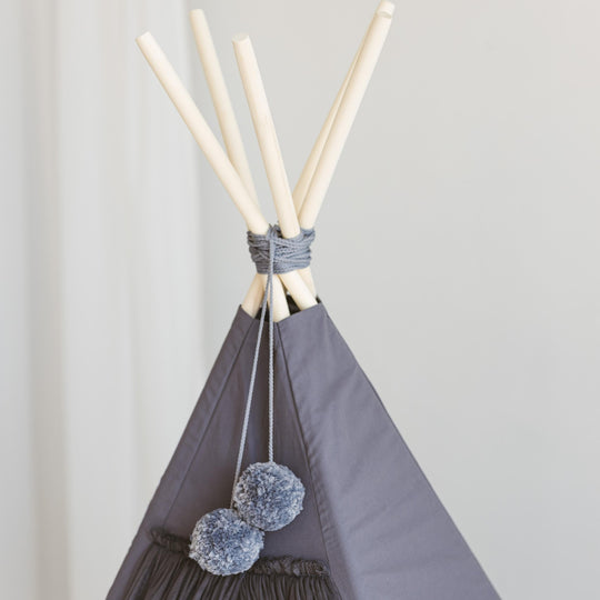 Fairy Kids Play Tent with Tulle – Grey