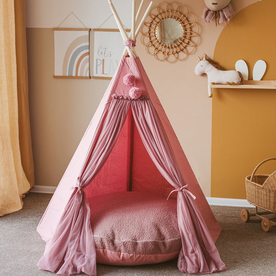 Fairy Kids Play Tent with Tulle – Rose