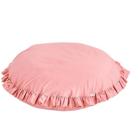Large Kids Floor Cushion with Ruffled Edges – Pink, 100 cm