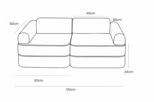Modular Play Sofa for Children - Beige