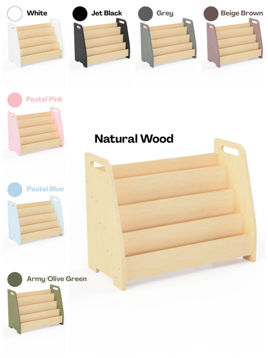 Montessori Wooden Front Facing Book Display For Kids