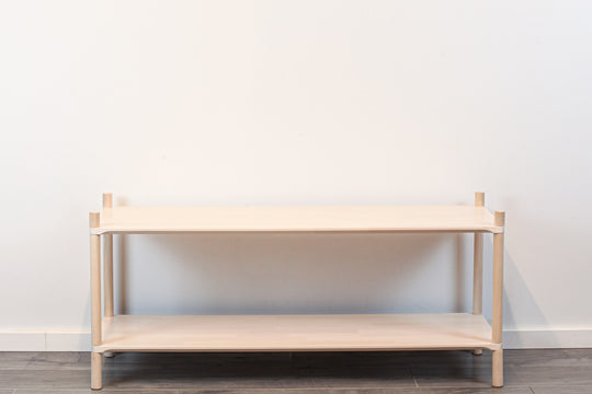Montessori-Inspired Wooden Shelving Unit Large, 2 Shelves