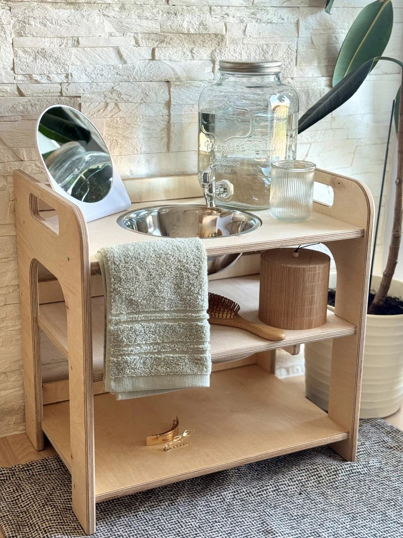 Montessori Wash Station with Lid - Small Single