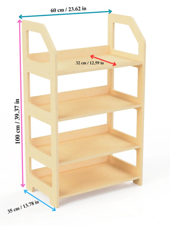 Montessori Wooden Shelf - Toy Organizer for Nursery