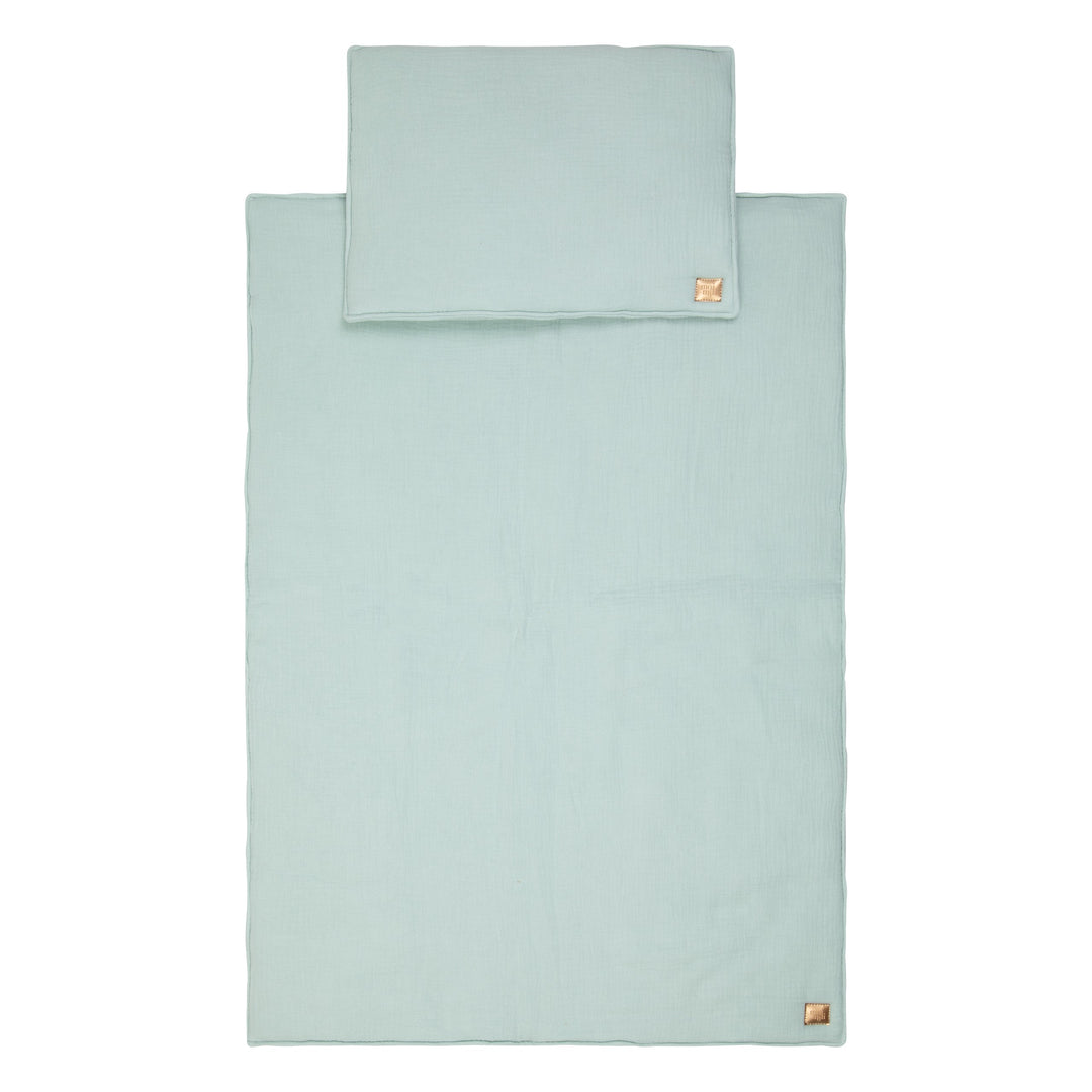 Muslin Baby Blanket + Pillow Set - Mint