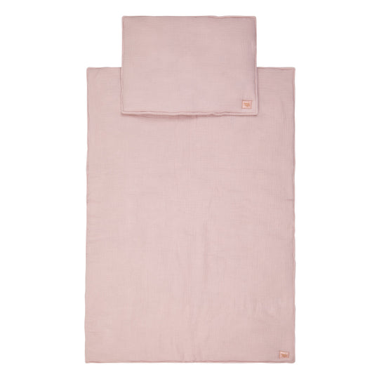 Muslin Baby Blanket + Pillow Set - Baby Pink