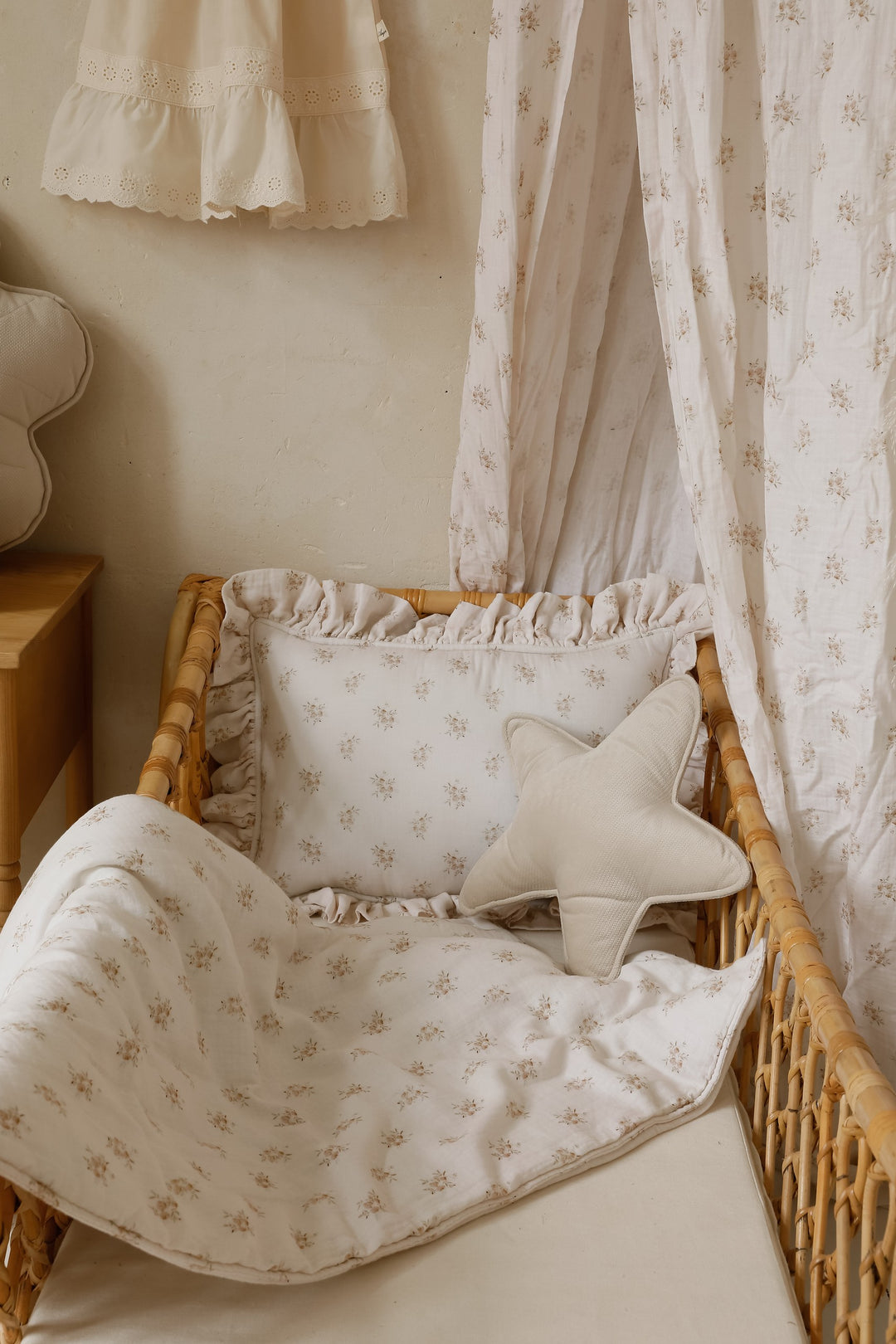 Muslin Baby Blanket + Pillow Set - Boho Flowers