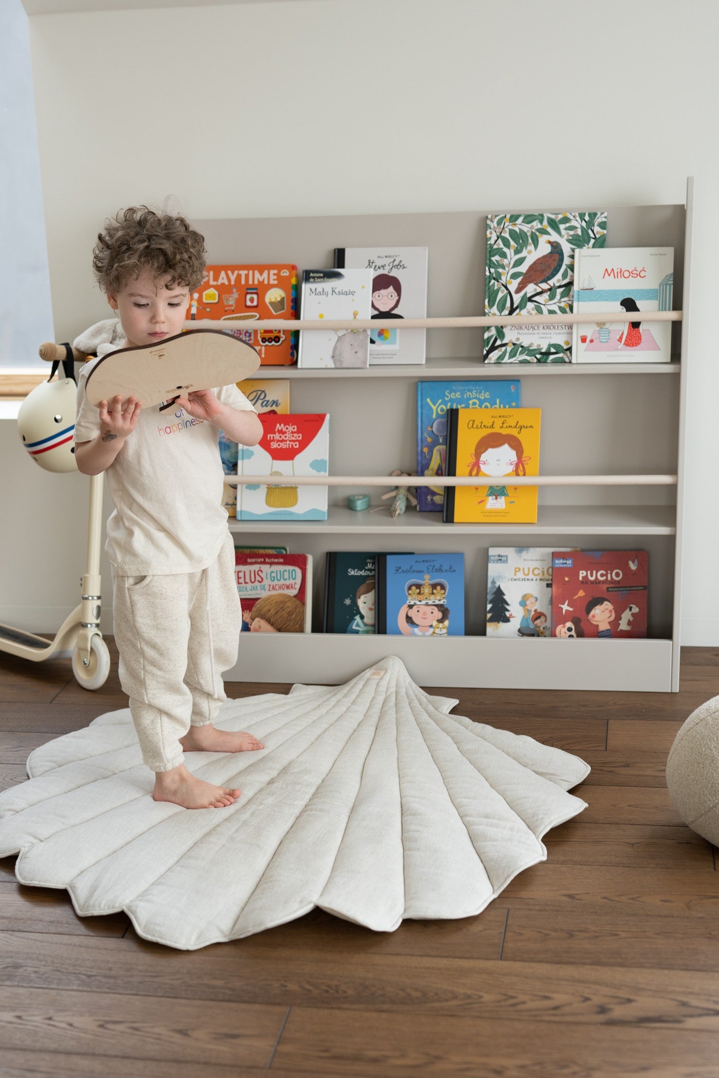 Organic Cotton and Linen Shell Playmat - Sand